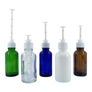 现货30ml刻度针管式玻璃瓶茶色化妆品避光瓶玻璃分装瓶化妆品