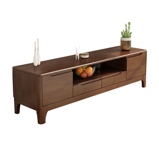 全实木电视柜现代简约小户型1.2/1.5米多尺寸客厅卧室地柜影视柜