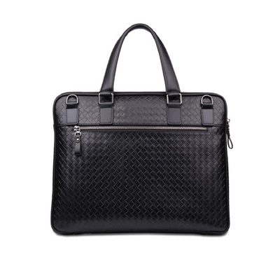 奢侈品头层牛皮横款斜挎公文包