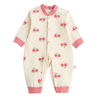 婴儿连体衣春秋新款纯棉哈衣