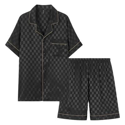 夏季新款冰丝绸男款睡衣套装