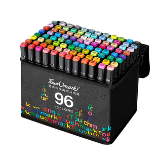 Touchmark马克笔小学生美术专用油性36/80/168色动漫室内设计园林景观环境建筑环艺初中生儿童画笔软头水彩笔