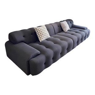 意式极简罗奇堡直排沙发饼干设计师布艺现代简约大小户型客厅沙发