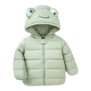 正品同款宝宝羽绒服2023新款男童秋冬上衣女童连帽外套婴幼儿童装