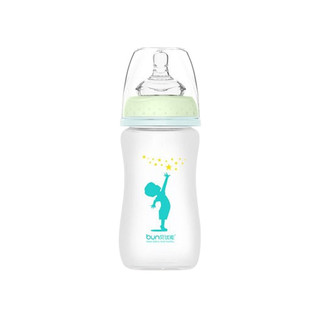 BUN贝优能玻璃奶瓶硅胶喷涂磨砂手感新生儿防胀气90ml120ml160ml