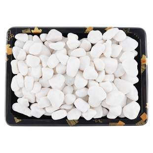 50斤白石子白色鹅卵石铺地庭院造景白色石头花园装饰小石子白砾石