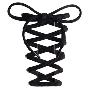 男女dunk运动鞋带休闲旅游鞋AJ篮球鞋专用黑白色彩色半圆形鞋绳子