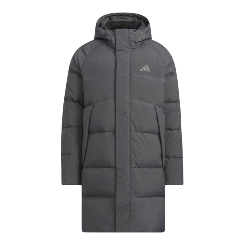 Adidas/阿迪达斯男女冬季新款保暖长款600蓬鸭绒连帽羽绒服KQ5516