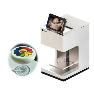 EVEBOT亿瓦3d咖啡拉花打印机定制藏头诗图案彩色照片酸奶口布团扇