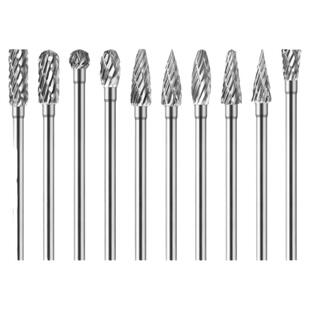 3×5硬质合金旋转锉钨钢磨头金属打磨扩孔木工雕刻铣刀电磨头套装