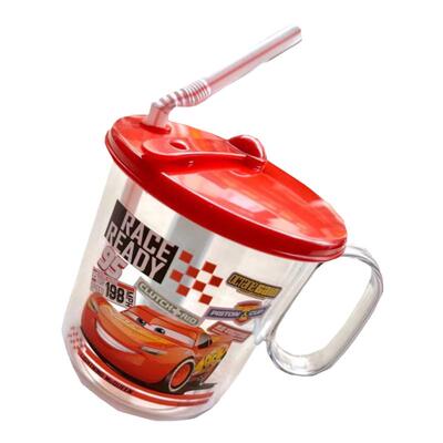 恐龙果汁牛奶手柄带盖吸管水杯