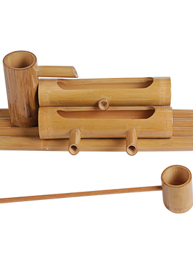 过滤器竹子增氧装饰鱼池流水摆件