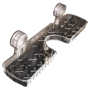 洗手间吸盘水龙头置物架卫生间浴室免打孔沥水壁挂式收纳架可拆卸