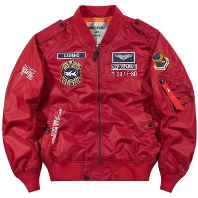 UOD潮牌飞行夹克男复古刺