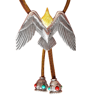 飞鹰复古风植鞣麂皮绒波洛领带