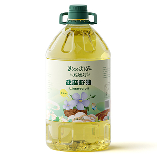 巧媳妇纯亚麻籽油冷榨一级内蒙古亚麻油官方旗舰店正品食用油家用
