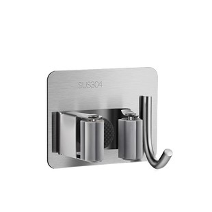 不锈钢厕所拖把挂钩免打孔免钉强力卡扣拖把夹壁挂神器固定架扫把