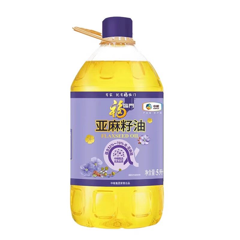 福临门纯亚麻籽油官方旗舰店一级冷榨正宗胡麻油香油食用油中粮