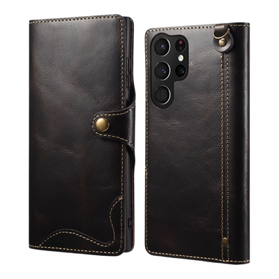 爆款适用S25Ultra油蜡牛皮皮套