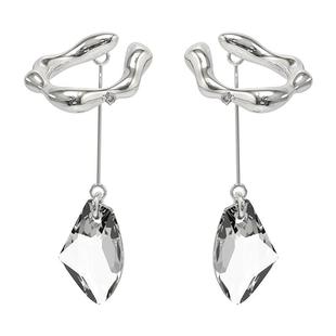 KVKCLOUD 云系列水晶耳挂白鹿同款度假风爆款气质长耳环无耳洞女