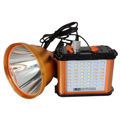 大功率锂电池强光头灯超亮远射长续航户外黄光钓鱼灯头戴式手电筒