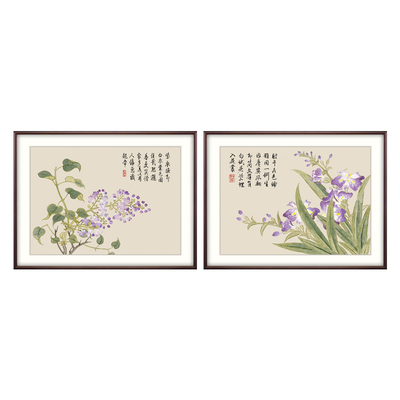 董诰春景花卉十字绣新款客厅名画