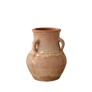 复古陶罐粗陶大口径植物陶瓷透气花瓶花盆老桩简约红泥插花干花器