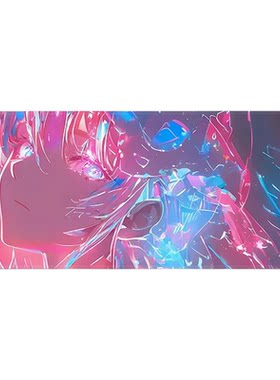流光渐变女孩鼠标垫电竞桌垫超大