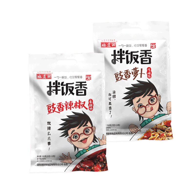 地道湘袋装湖南特产辣味拌饭组合