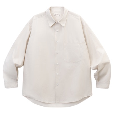 SUPERTOFU 高密度精梳府绸 柔软细腻 贝壳扣 纯色长袖衬衫 AW25