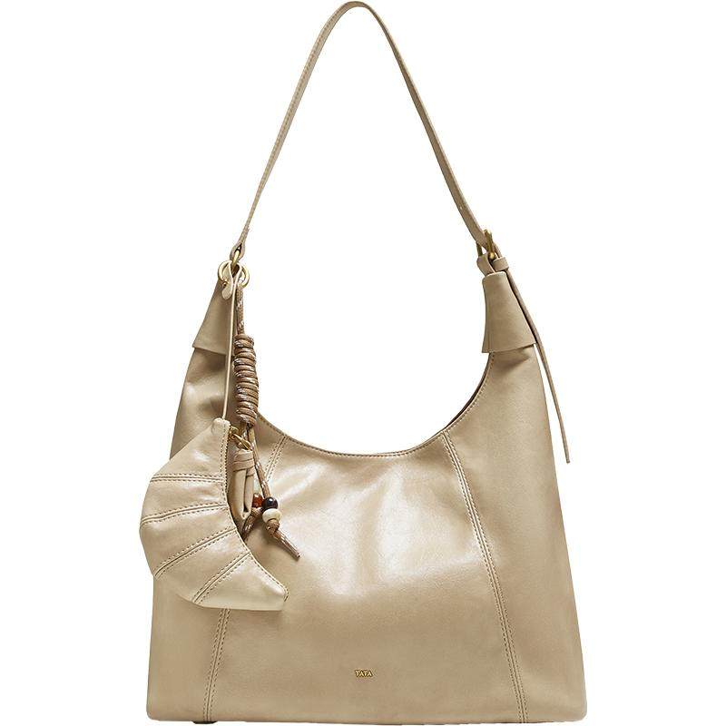 TATA他她月牙hobo包冬季通勤女气质简约托特包新款包包X3483CX5
