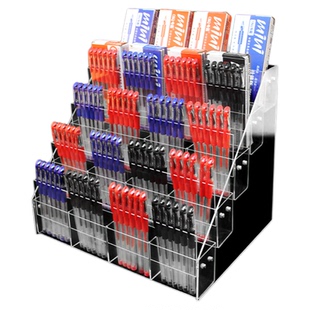 笔架文具店展示架多层阶梯宝塔柜台亚克力透明学生钢笔收纳架