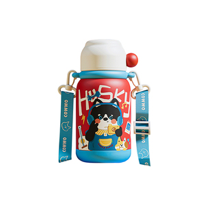 【自营】象普儿童保温杯一年级学生上学双饮杯女孩专用带盖吸管杯