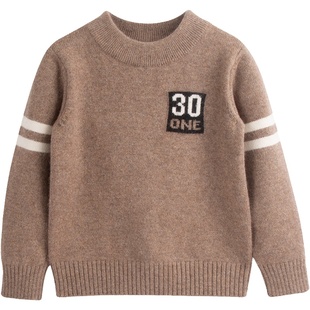 儿童羊绒衫男童毛衣新款2025秋冬婴儿宝宝针织衫打底衫大童羊毛衫