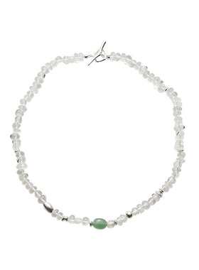 EWEST 新款白水晶项链女高级感原创小众颈链配饰百搭锁骨链天然