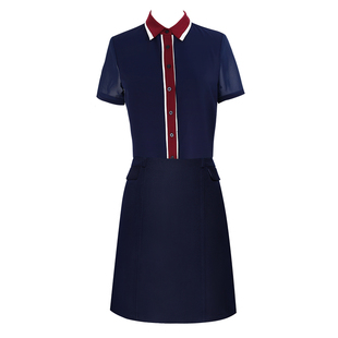 璐丝百丽职业装女套装时尚2025夏新款公务员面试服装短袖衬衫套裙