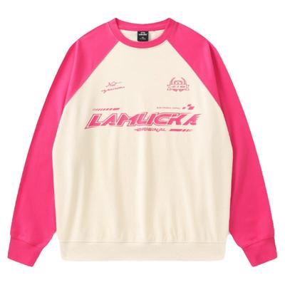 LAMLICKA日系复古插肩长袖T恤