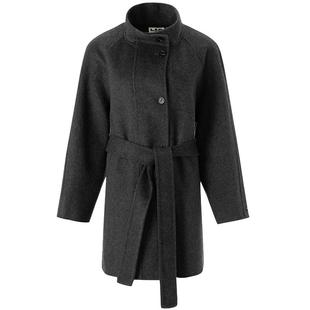 LAGOGO含山羊绒系带高级感毛呢外套女拉谷谷2025冬新款OCDD23XE31