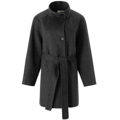 LAGOGO含山羊绒大衣系带毛呢外套