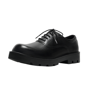 回力德比鞋男款休闲厚底增高鞋黑色大头圆头通勤新郎结婚商务皮鞋