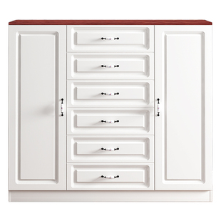 斗柜收纳柜实木五斗柜客厅五斗橱卧室白色抽屉储物柜入户组装定制