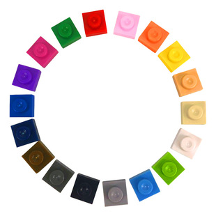 兼容乐高1x1低砖像素小颗粒MOC基础积木造型散装配件拼装拼插薄片