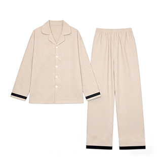 2026新款绝美睡衣女士秋冬季长袖简约风可外穿漂亮出门家居服套装