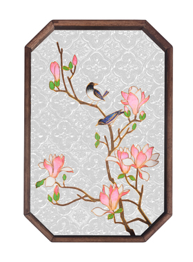 掐丝珐琅画景泰蓝茶盘托盘手工