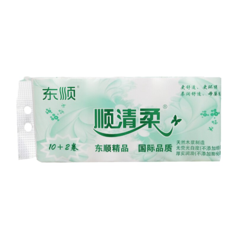 顺清柔卫生纸12卷木浆无芯卷纸