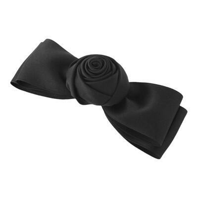 双层蝴蝶结弹簧夹布艺一字马尾夹