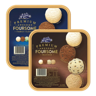 【买一盒送一盒】玛琪摩尔冰淇淋香草味大桶海盐冰激凌巧克力雪糕