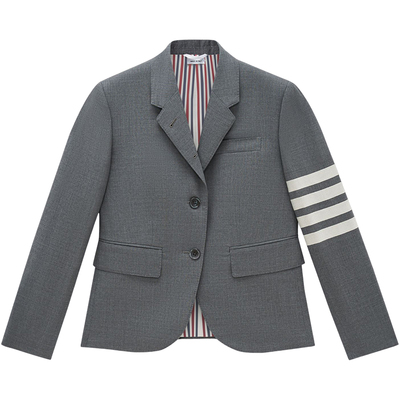 [3期免息]THOM BROWNE 女士单排两粒扣羊毛西服外套