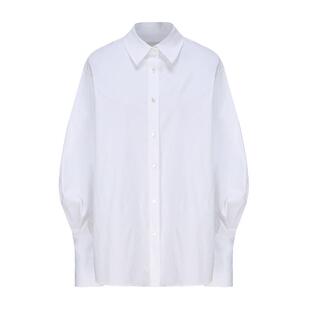 AtelierMissLu【南法天空】2024春夏新款廓形长袖白衬衫