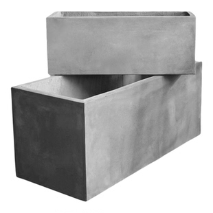 长方形水泥花盆花箱户外庭院种植箱室内阳台楼顶露台镁泥花槽定制